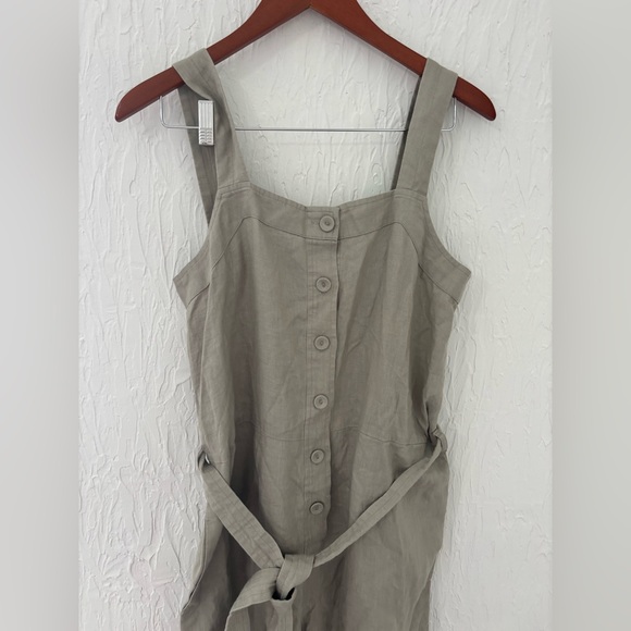 NWT Everlane The Linen Jumpsuit - Sage Green Seagrass Size 10 - Picture 4 of 9